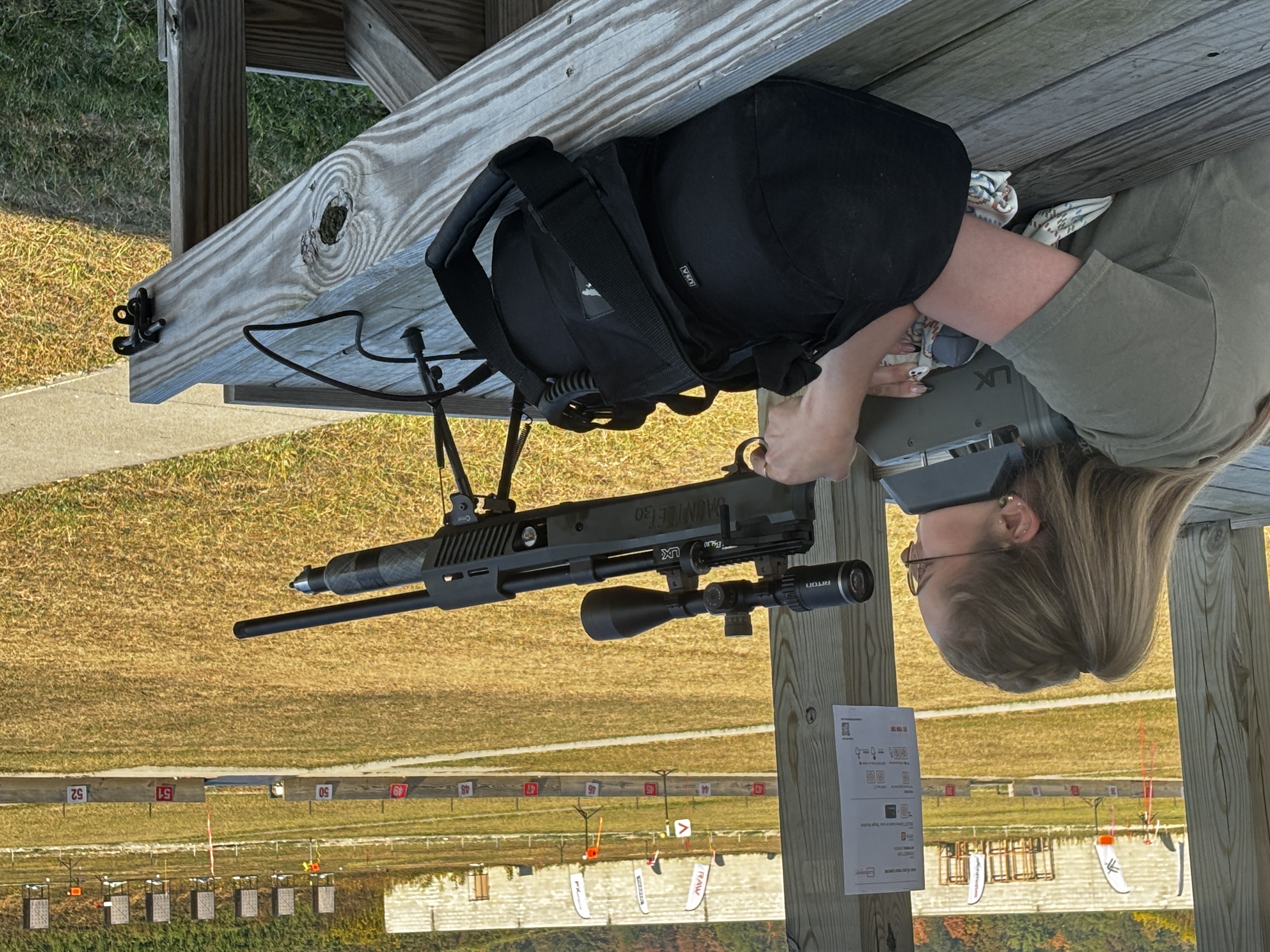 Umarex Team Member Shooting from a bench